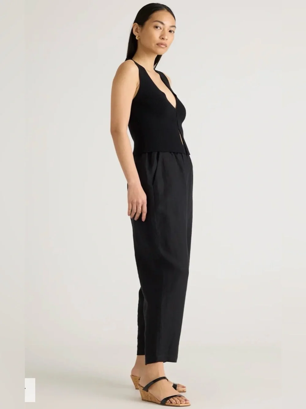 Quince 100% European Linen Pants Pull On , size S